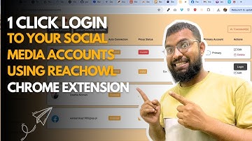 1 Click Login to your Social Media Accounts using ReachOwl Chrome Extension