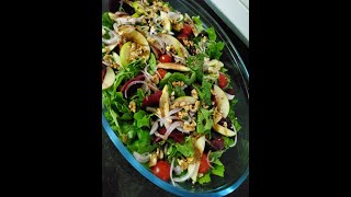 سلطة الجرجير مع الشمندر والتفاح الاخضر ،، سلطة صحية ولذيذة وتناسب العزايم   rocket salad 