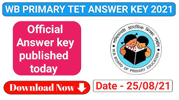primary tet official answer key 2017/2021  short video