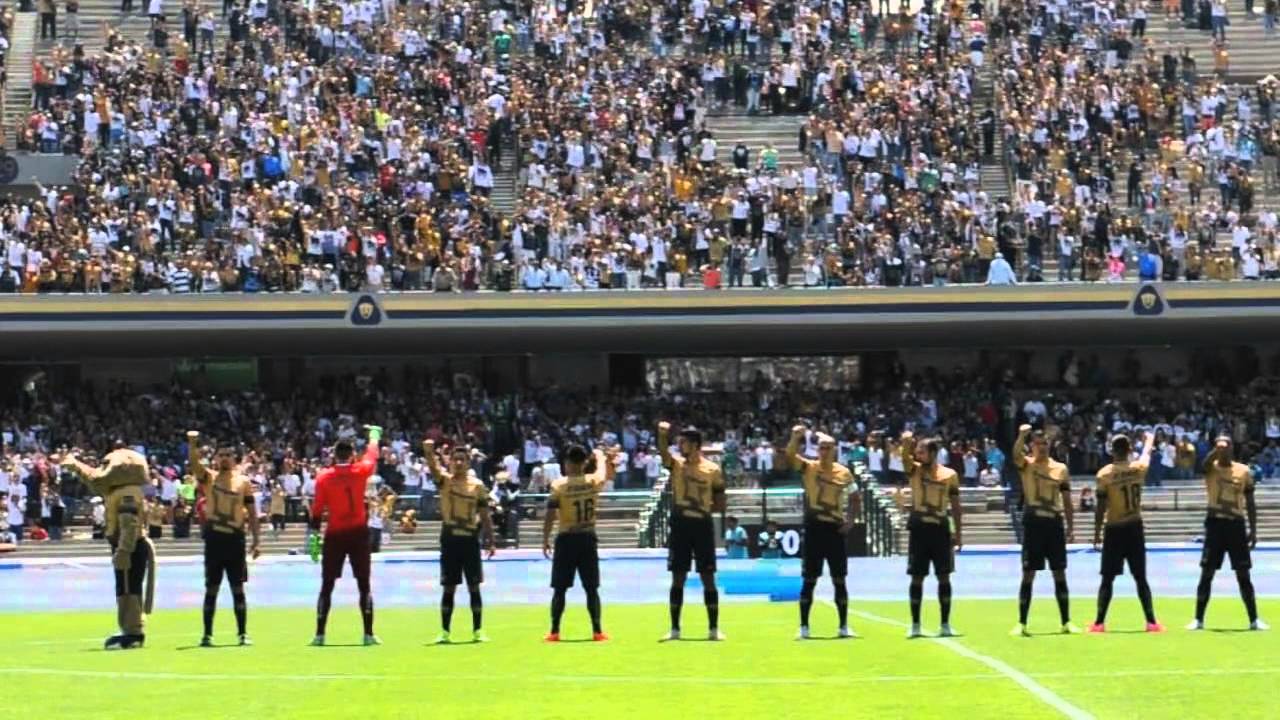 Equipo y afición entonando el Himno Deportivo Universitario - Pumas vs. Monterrey AP15 YouTube