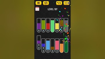 water sort color puzzle level 197 gameplay walkthrough solution