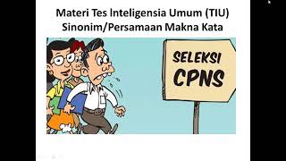 MATERI TES INTELEGENSI UMUM (TIU) SINONIM