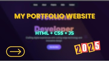 My Developer Portfolio Website 2025 🔥 | HTML CSS JavaScript | Responsive Design