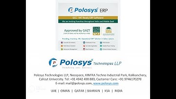 Polosys ERP Software -  (GCC Version 7.5 -1050) | SQL, Installation & DB Creation (English)