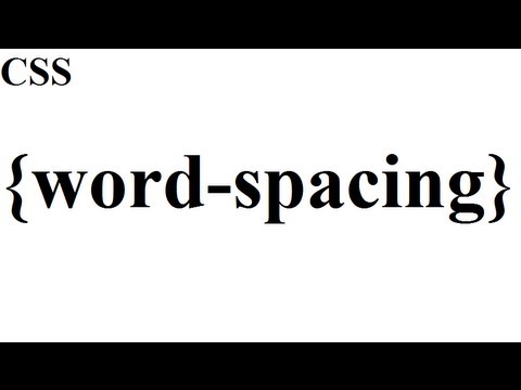 เว้นวรรค css  New Update  CSS how to: word spacing