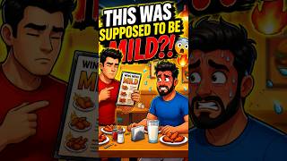 He Ordered MILD Wings...😂🔥  #shorts #funnyvideos #foodfail #comedyshorts #viralshorts