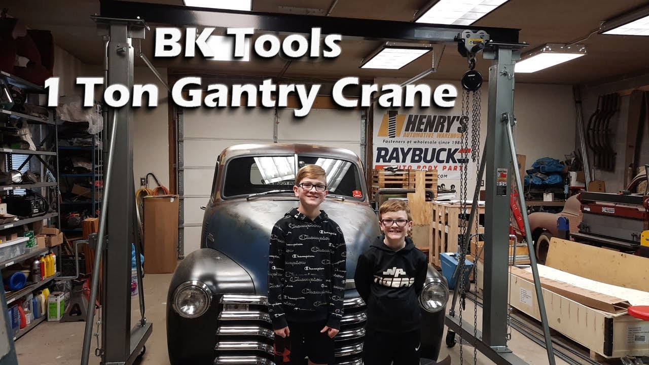 BK Tools - Harbor Freight 1 Ton Gantry Crane - YouTube