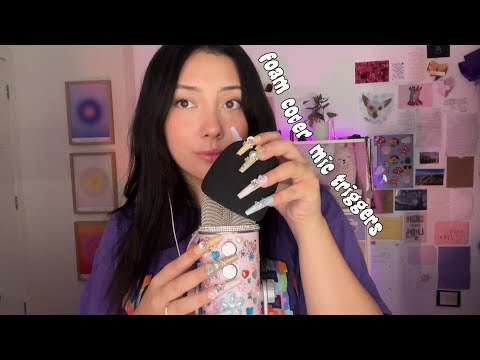 ASMR Intense Mic Triggers: Foam Cover, Mic Pumping, Swirling, Scratching, and Tapping! 🎀⭐️🥱