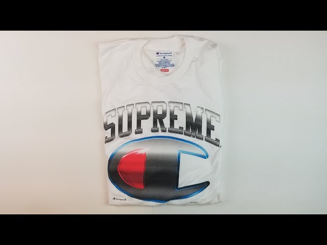 Supreme Champion Chrome Tee Unboxing & Review - Last Champion