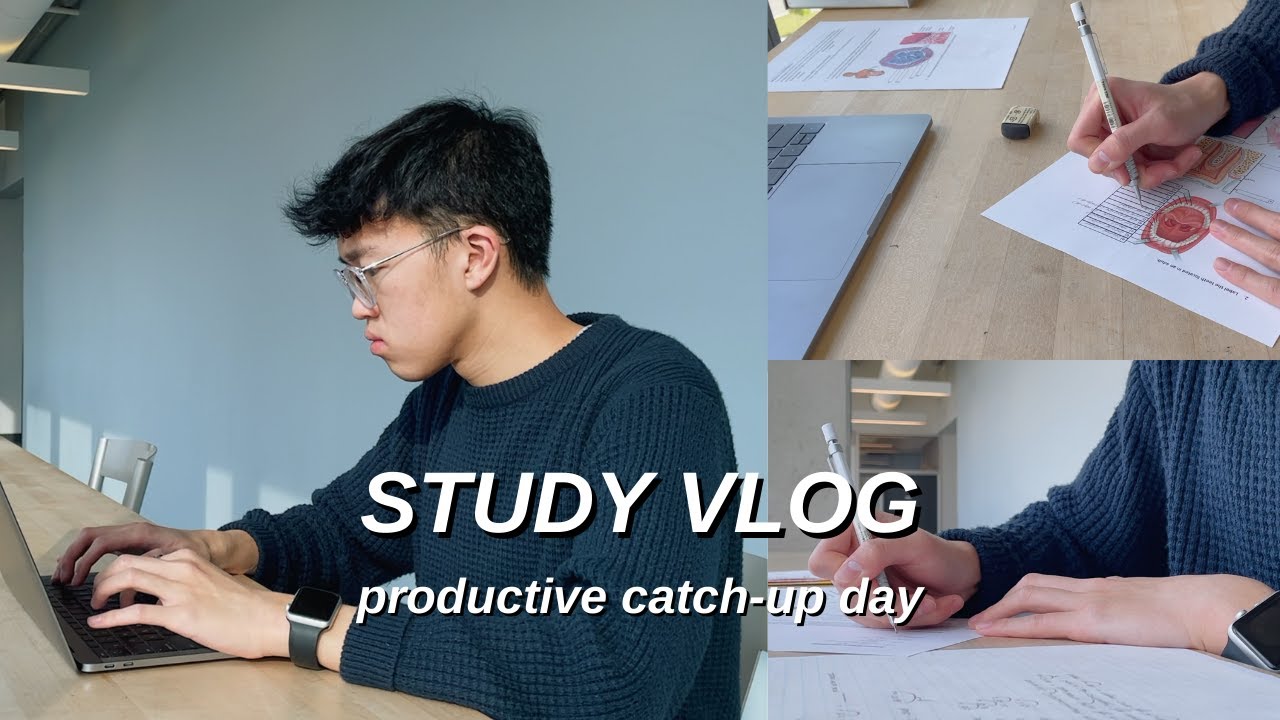STUDY VLOG  catch-up day in my life as a college student