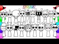 Incredibox SPRUNKI Coloring Pages.New Sprunki