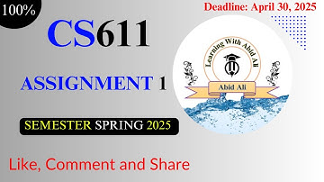 CS611 Assignment 1| CS611-Assignment 1 Solution Spring 2025 | CS611 Assignment 1 100% Correct