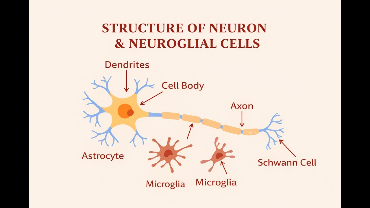 Structure of Neuron & Neuroglial Cells | Biopsychology 101 - YouTube