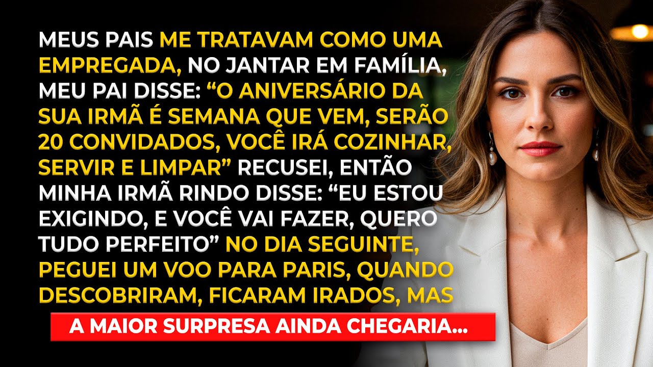 Meus pais disseram no aniversário da minha irmã: 