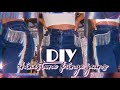 DIY: Rhinestone Fringe Jeans ✨ | no sew | vibewithtayy