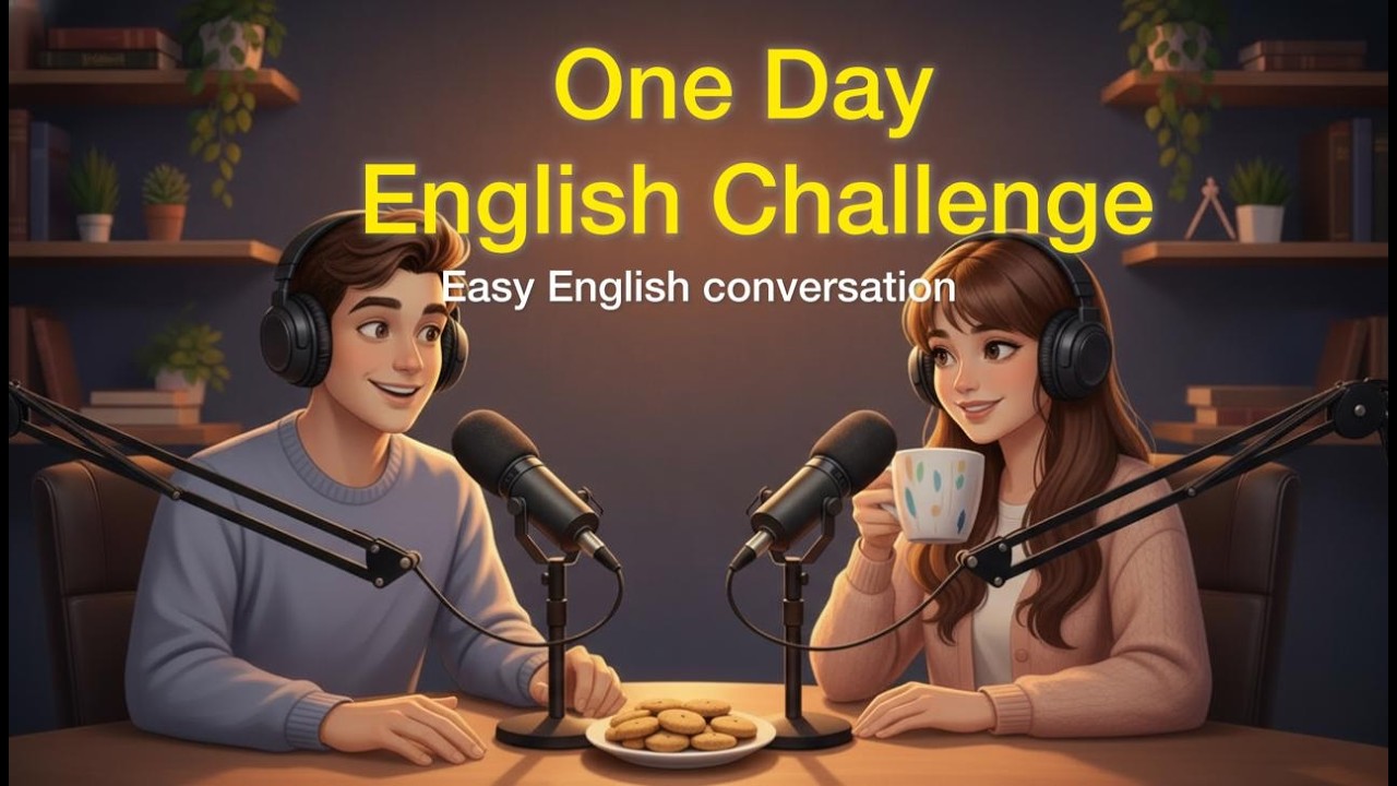 Easy TaIk English Podcast__Friends Practice English for One Full Day | Challenge Story
