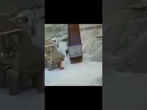 Man is run over by wheel loader