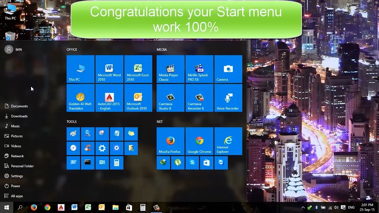 WINDOWS 10 START MENU PROBLEM SOLUTION FINAL - YouTube
