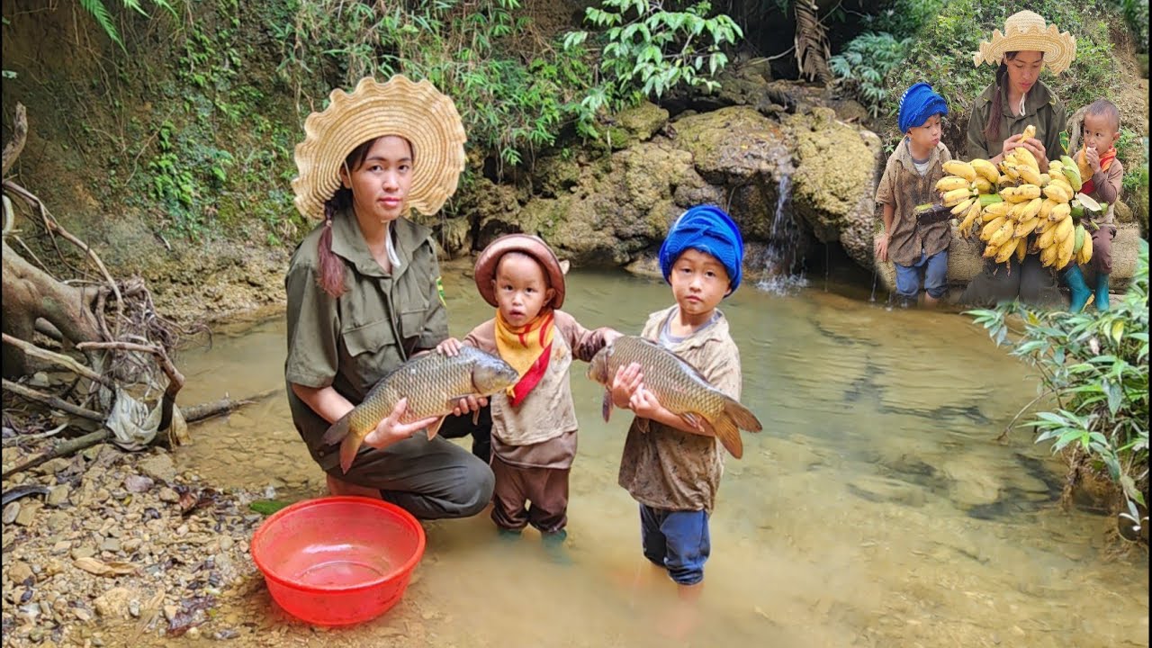 The female police officer woke up and took Tua and her younger sibling fishing.