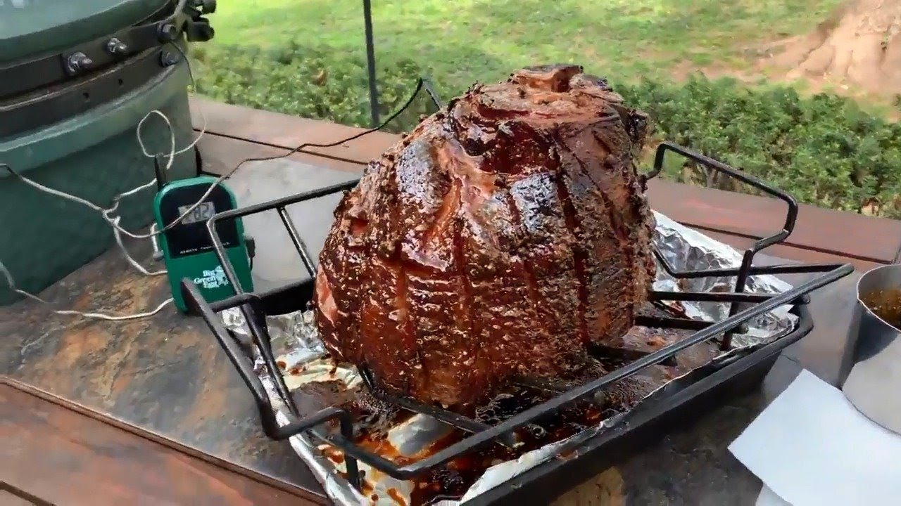 Glazed Easter Ham on the Big Green Egg YouTube