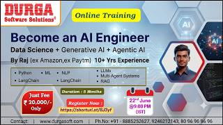 AI Engineer (Data Science + Generative AI + Agentic AI) Online Training @ DURGASOFT
