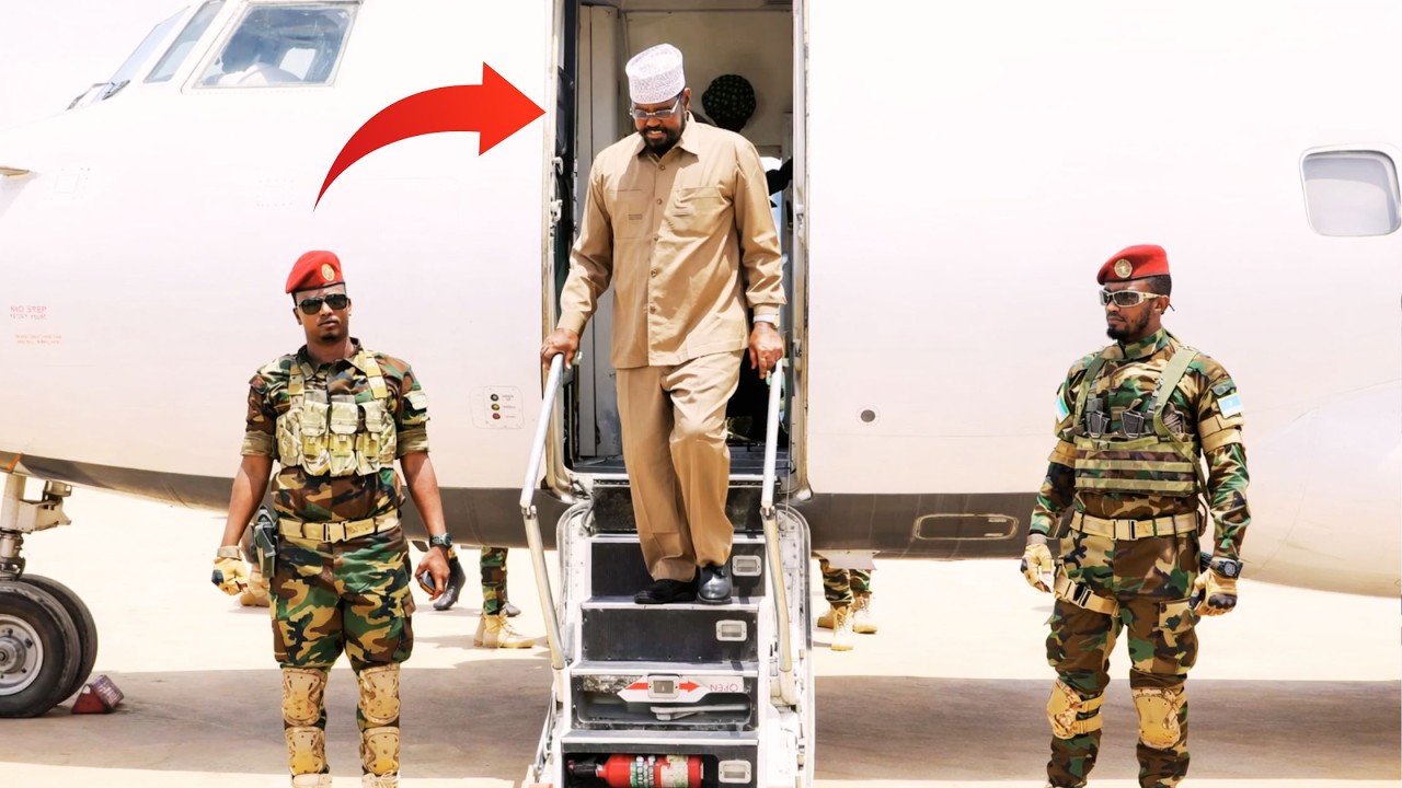 Madaxweyne Ahmed Madoobe oo Ugu dambayn Magaalada Muqdisho Isaga soo tagay Iyo Shirqool loo dhigay.