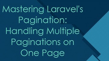 Mastering Laravel