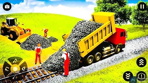 Build an amazing train station and railway road | JCB wala game