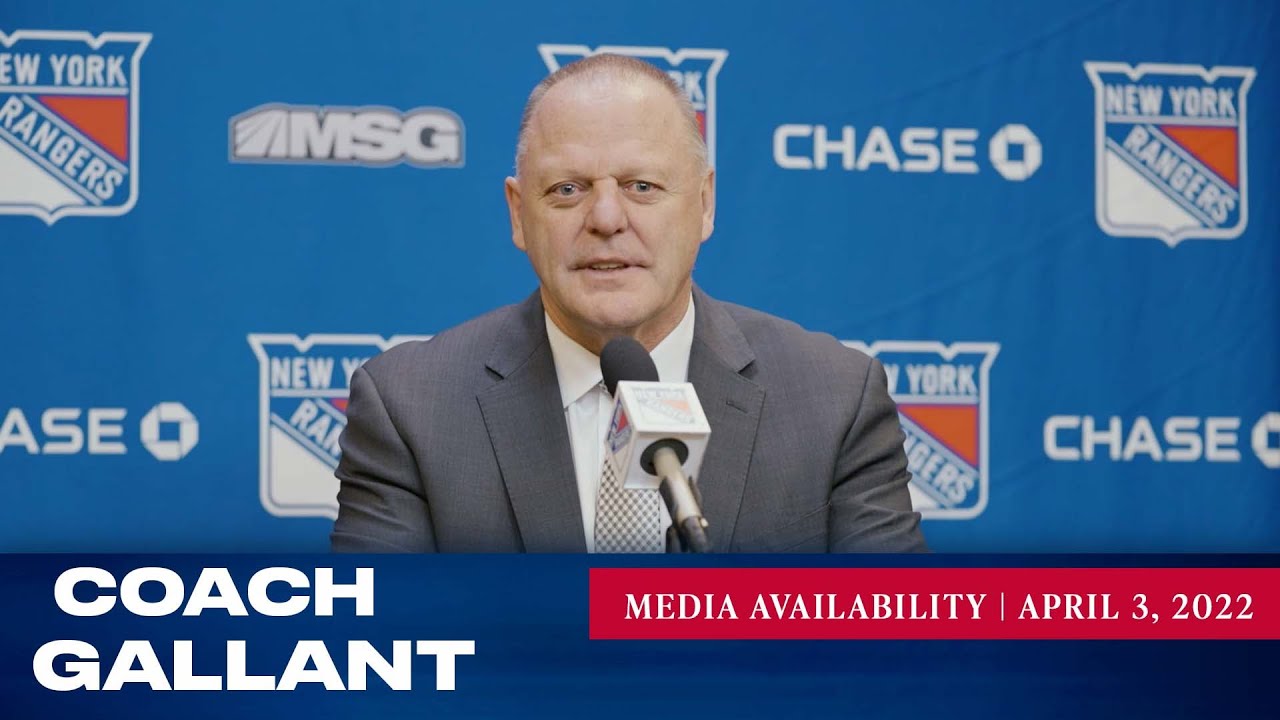 New York Rangers Coach Gallant Postgame Media Availability Apr. 3