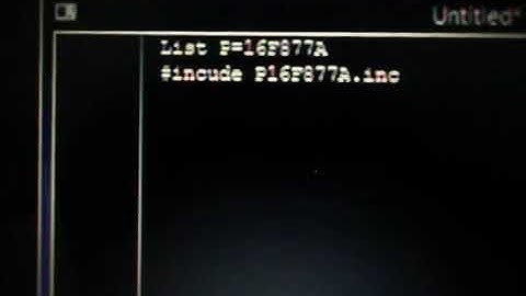 Programa en Lenguaje Ensamblador de MPLAB para microcontrolador 16F877A