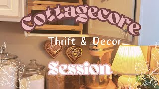 thrifting cottagecore ~decor haul ~ spring decorating~ renter friendly