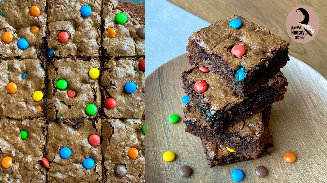 Thick and Fudgy M&M Brownies