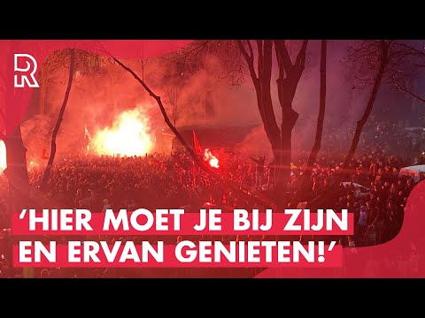 'DIT IS TOCH PRACHTIG?' | Het Legioen GENIET bij ONTHAAL van SPELERSBUS VAN FEYENOORD