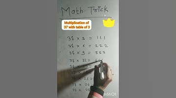 Multiplication of 37 with table of 3 @SK_academy19