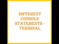 JavaScript Console Statements - Tutorial - UI UX Docs Shorts13