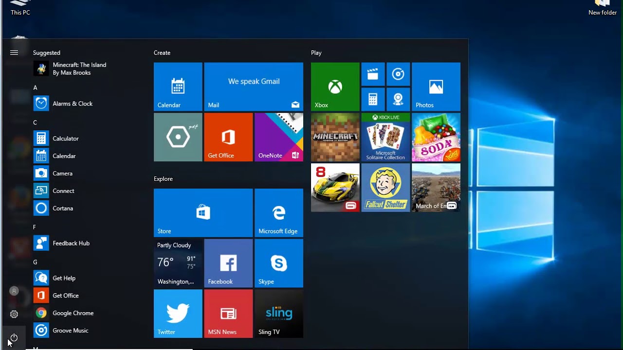 Uninstall Sling TV on Windows 10 Creators Update