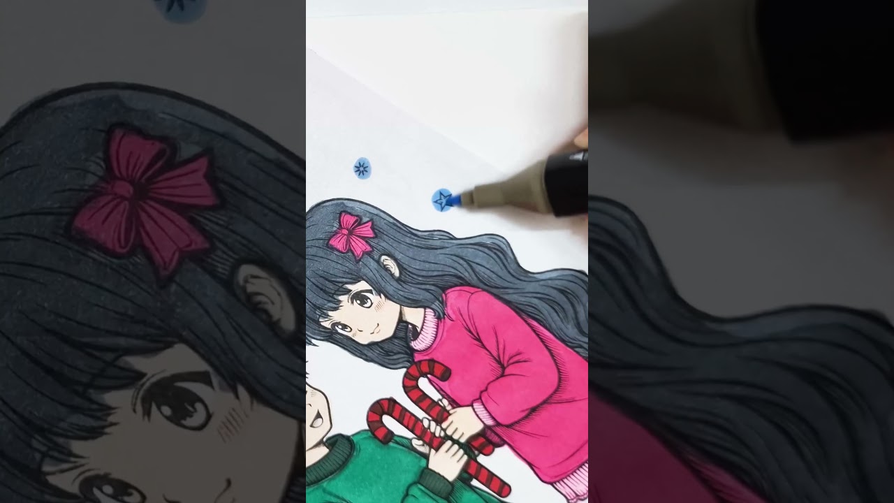 K-Pop Christmas Couple Coloring ASMR 🍭🎨