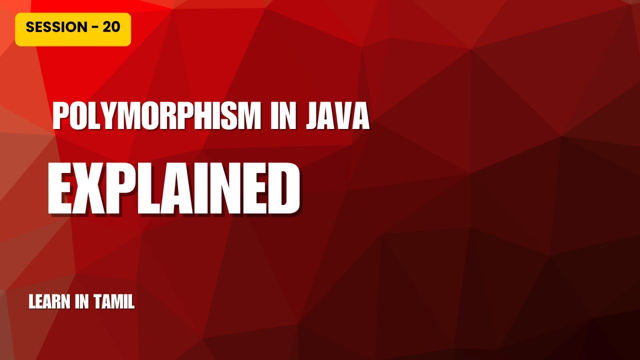 Session - 20 | Polymorphism in java | QA Mastery - YouTube