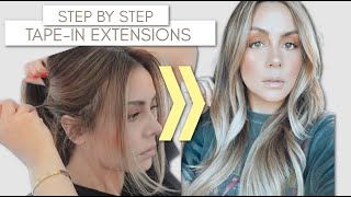 Pro Tutorial How to Apply Tapein Extensions For Color + Lengt