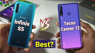 Infinix s5 vs Tecno Camon 12 Air Comparison - Camera, Gaming , battery, design