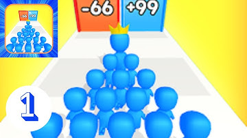 Color Run Crowd All Levels Gameplay Part 1 - Android, iOS