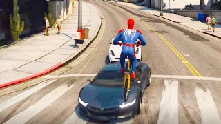 Gta 5 - Spiderman Bmx Stunts Jumps/Fails Vol.2 (Euphoria Ragdolls)
