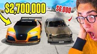 $6,000 CAR vs. $2,700,000 SUPERCAR in GTA 5! $6,000 CAR vs. $2,700,000 SUPERCAR in GTA 5!