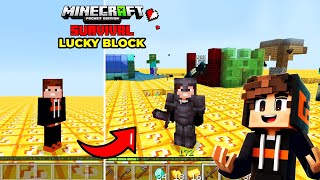 Survival LUCKY BLOCK Challenge in Minecraft PE | Lucky Block for MCPE