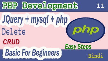 PHP Development Delete Using Ajax Part-11 | Remove Record | JQuery CRUD
