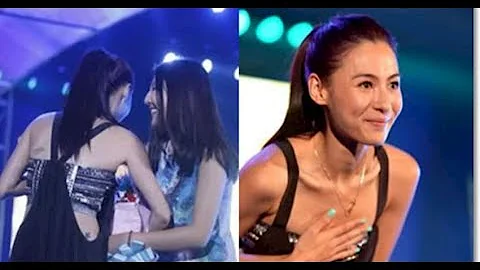 張柏芝上台演唱，胸口扣子卻不慎崩開走光，注意看小沈陽的手! - 天天要聞
