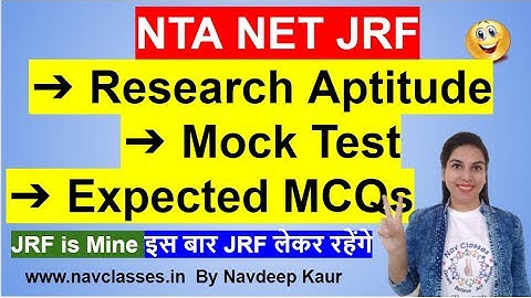 NTA NET JRF Research Aptitude Mock Test  Expected MCQs