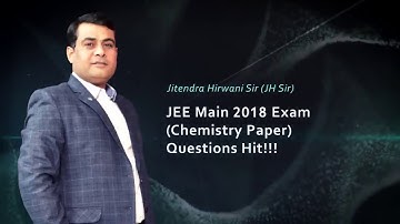 JEE MAINS 2018 Exact Question no 85 as Taught by JH Sir 2