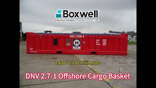 20ft Half Height Cargo Basket with Tarps | DNV 2.7-1 Offshore Cargo Basket | Boxwell