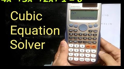 How to solve cubic equation in scientific calculator (CASIO fx-991ES PLUS)